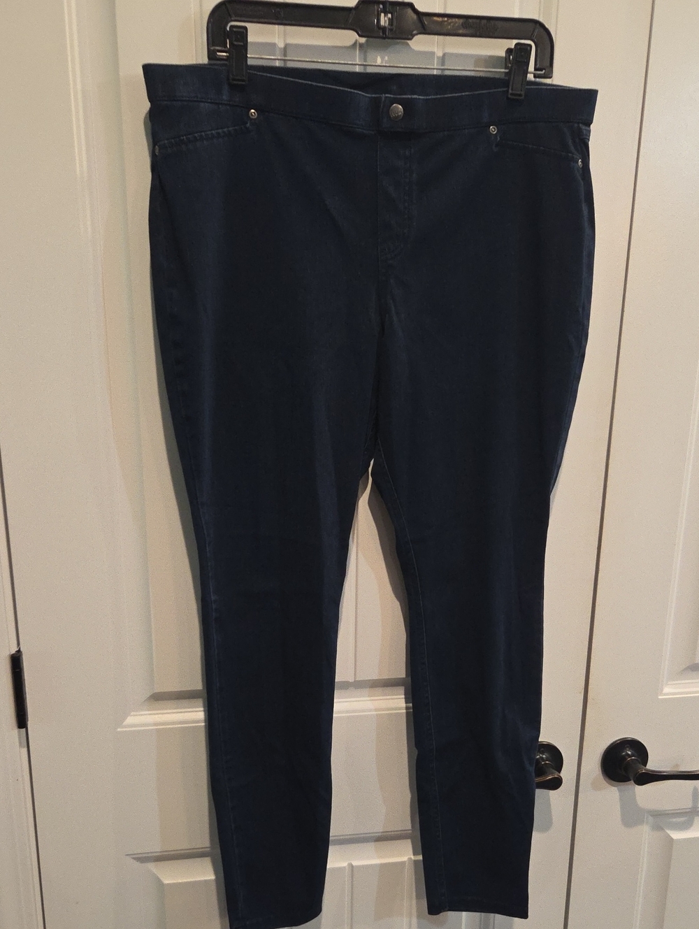 Dark Blue Women's Pull On Stretch Jeans